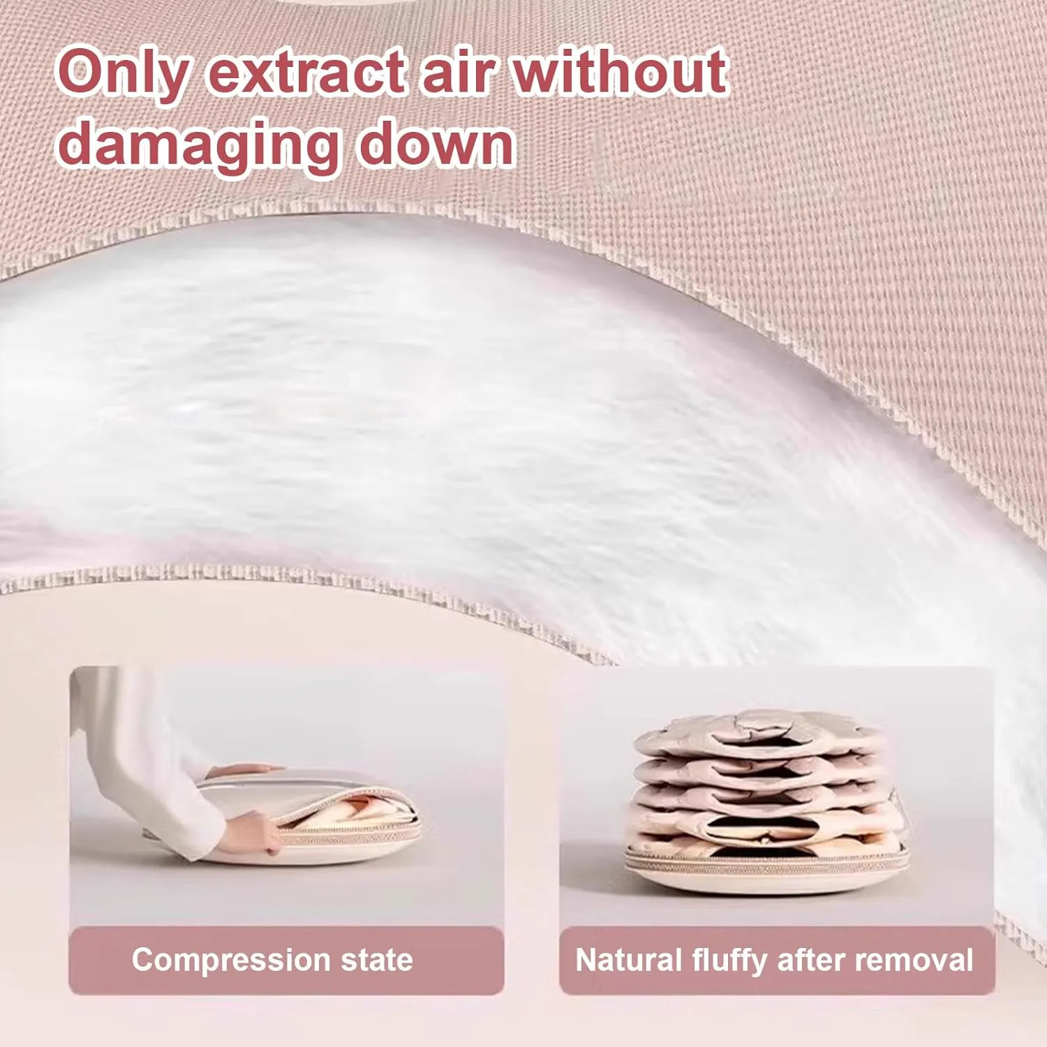 2025 New Space Saving Hanging Garment Bag with Self Compression Zipper, Dust Cover Clothes Bags for Home (Pink, L)