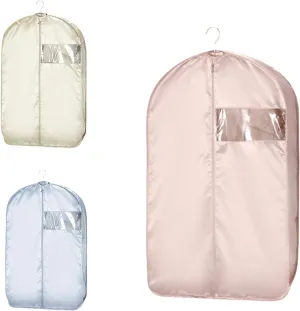 2025 Space Saving Hanging Garment Bag with Self Compression Zipper, Garment Bags for Hanging Clothes, Travel Dust Cover Clothes Bags for Down Coat Suit Closet Storage (Pink, Large)