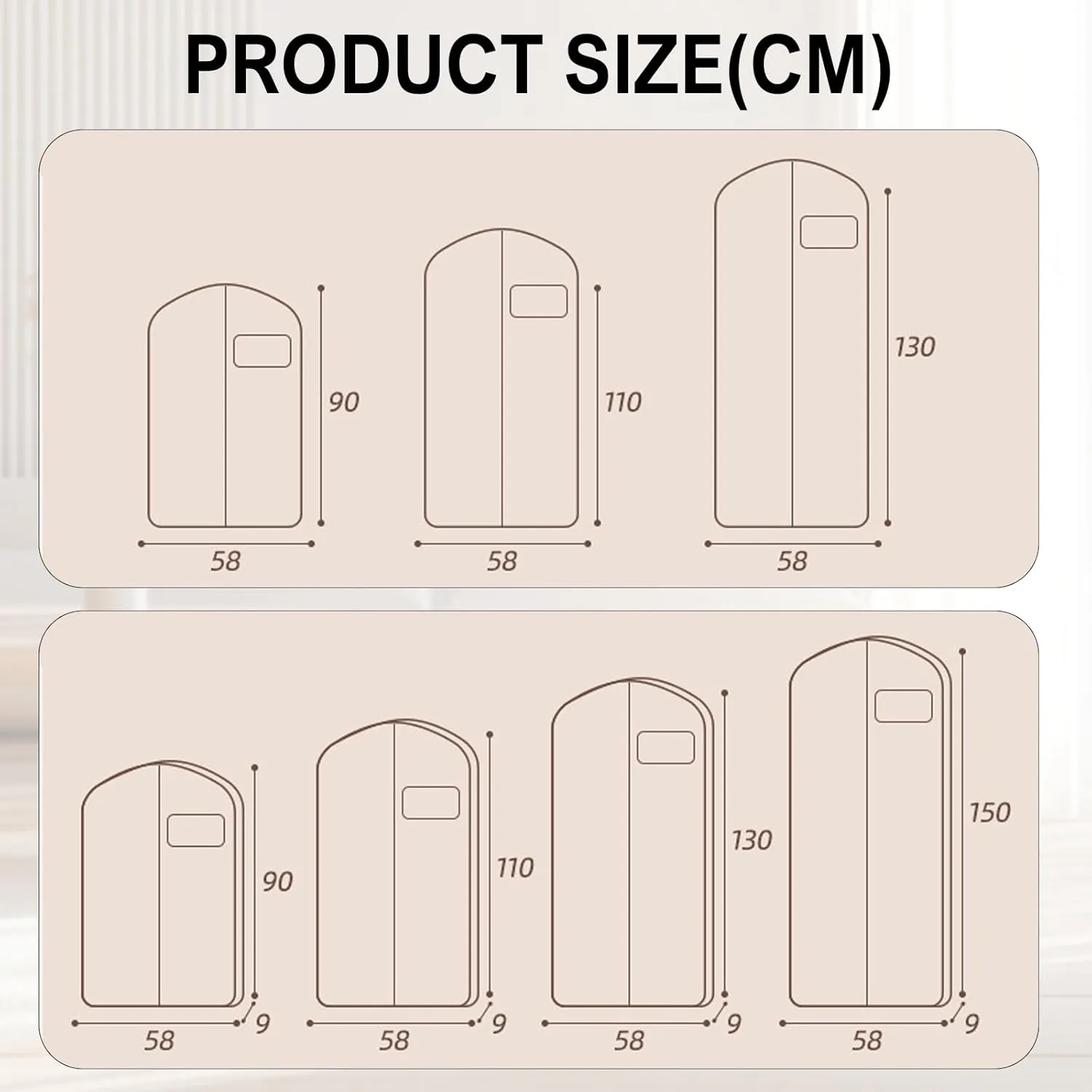 2025 Space Saving Hanging Garment Bag with Self Compression Zipper, Garment Bags for Hanging Clothes, Travel Dust Cover Clothes Bags for Down Coat Suit Closet Storage (Pink, Large)