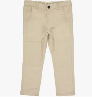 Beige Cotton Pants