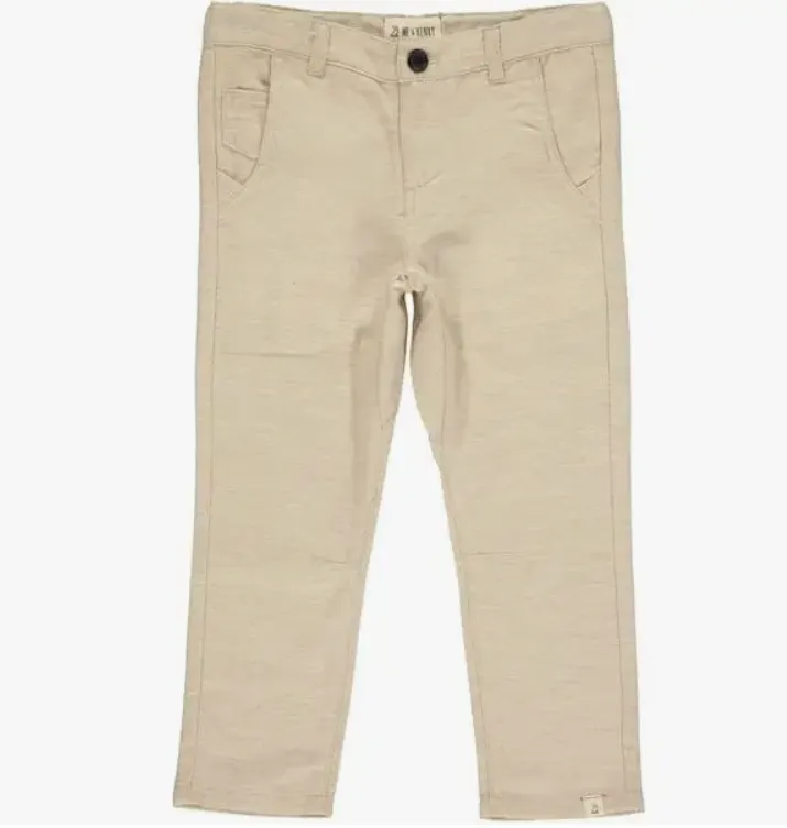Beige Cotton Pants