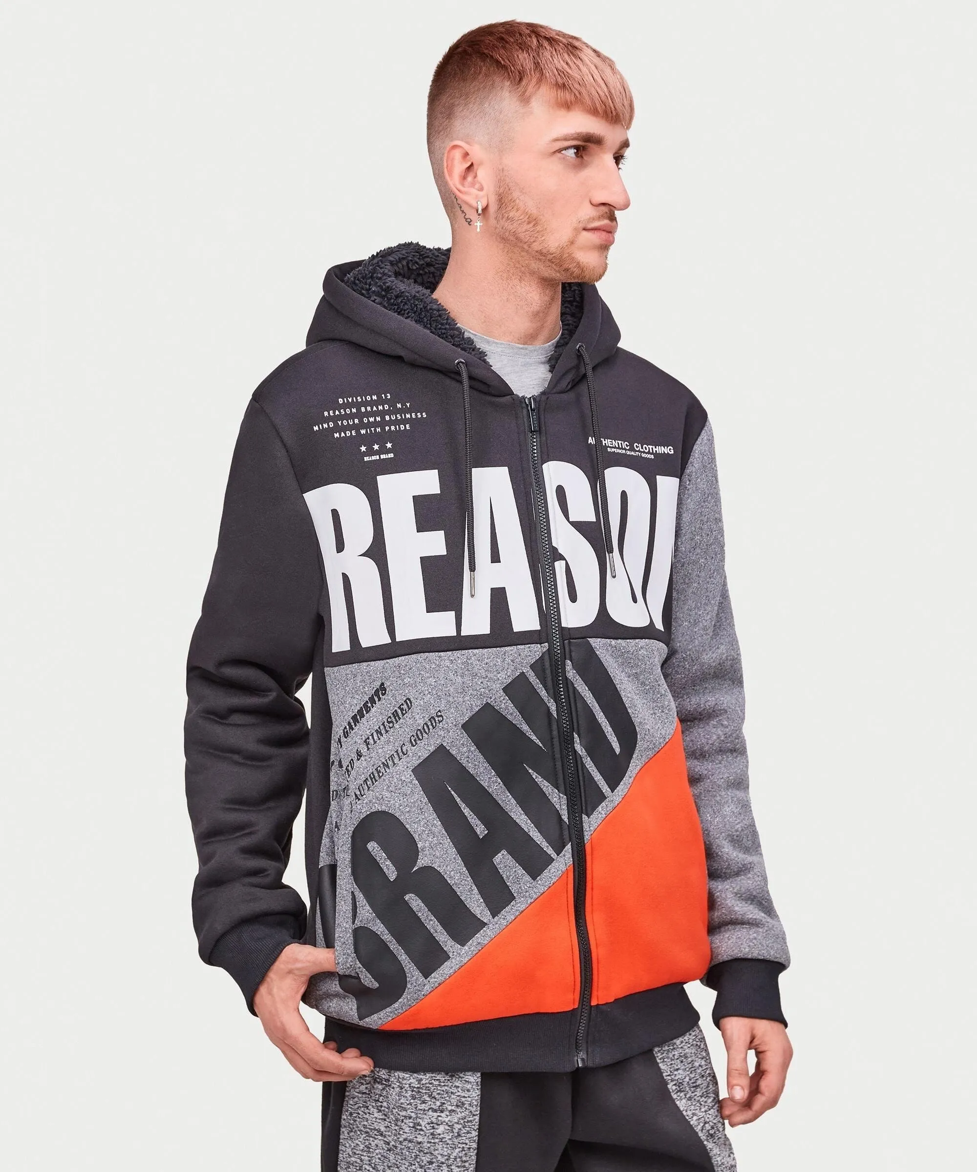 Brad Zip Up Sherpa Hoodie