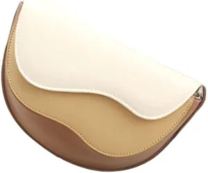 chic contrast color crossbody saddle bag