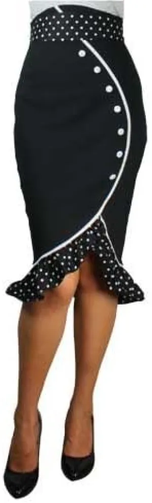 CHIC STAR Womens Ruffles Pencil Skirt