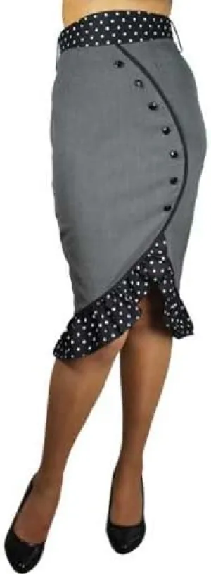 CHIC STAR Womens Ruffles Pencil Skirt