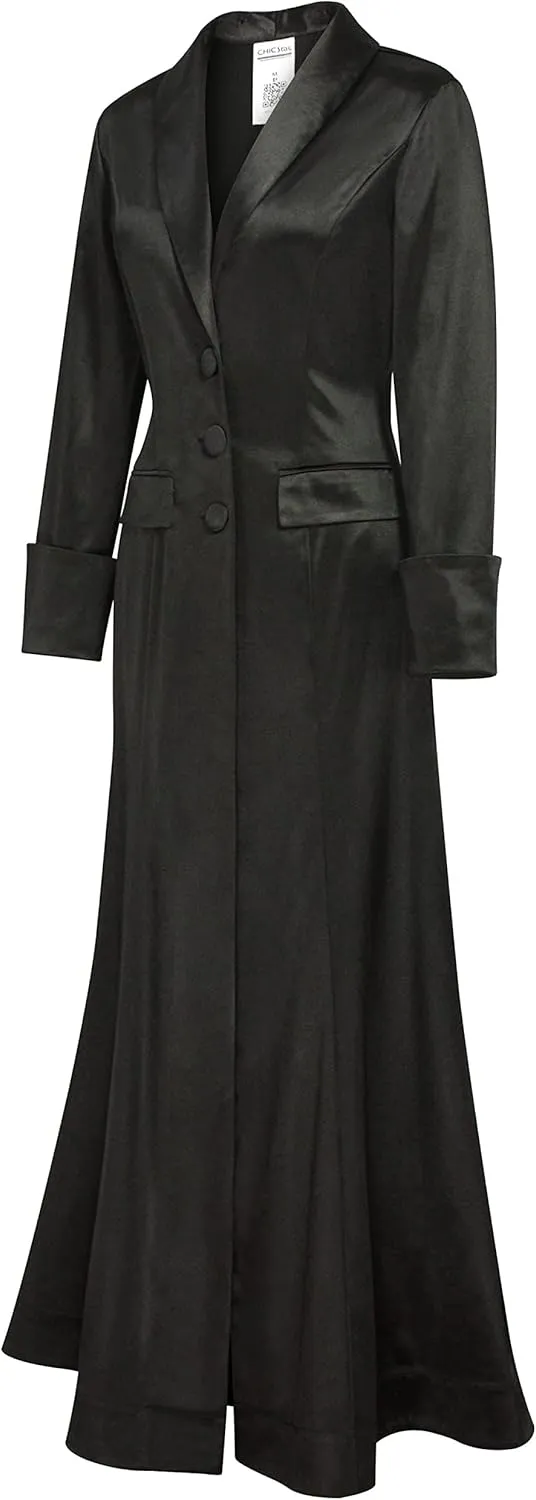 CHIC STAR Womens Satin Maxi Coat