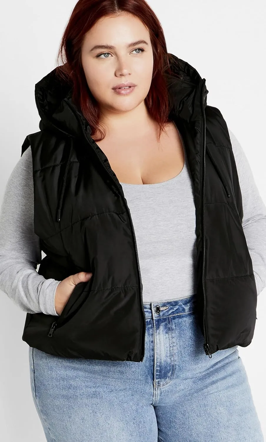 CITY CHIC Women's Ava Puffer Vest
