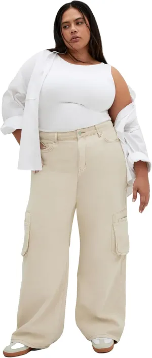 City Chic Women's Clarence Cargo Black Pant