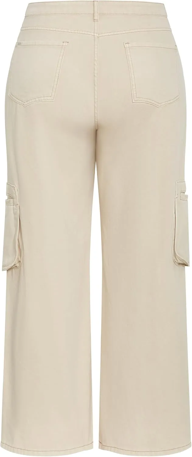 City Chic Women's Clarence Cargo Black Pant