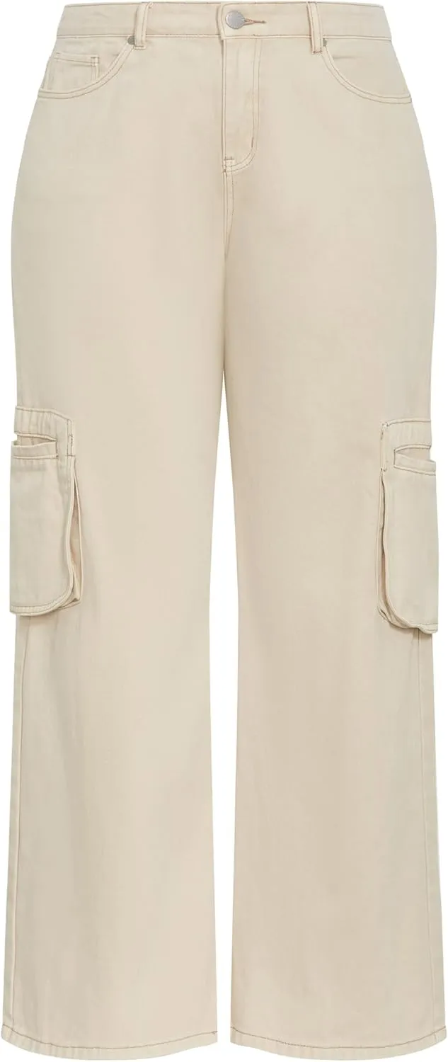 City Chic Women's Clarence Cargo Black Pant