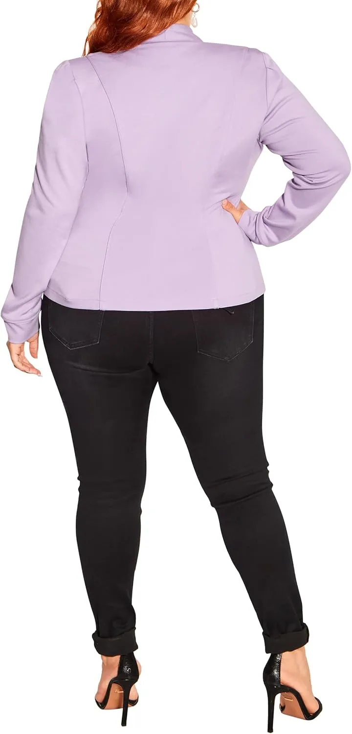City Chic Women's Plus Size Jacket - Piping Praise