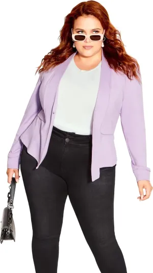 City Chic Women's Plus Size Jacket - Piping Praise