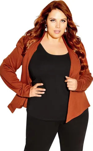 City Chic Women's Plus Size Jacket - Piping Praise