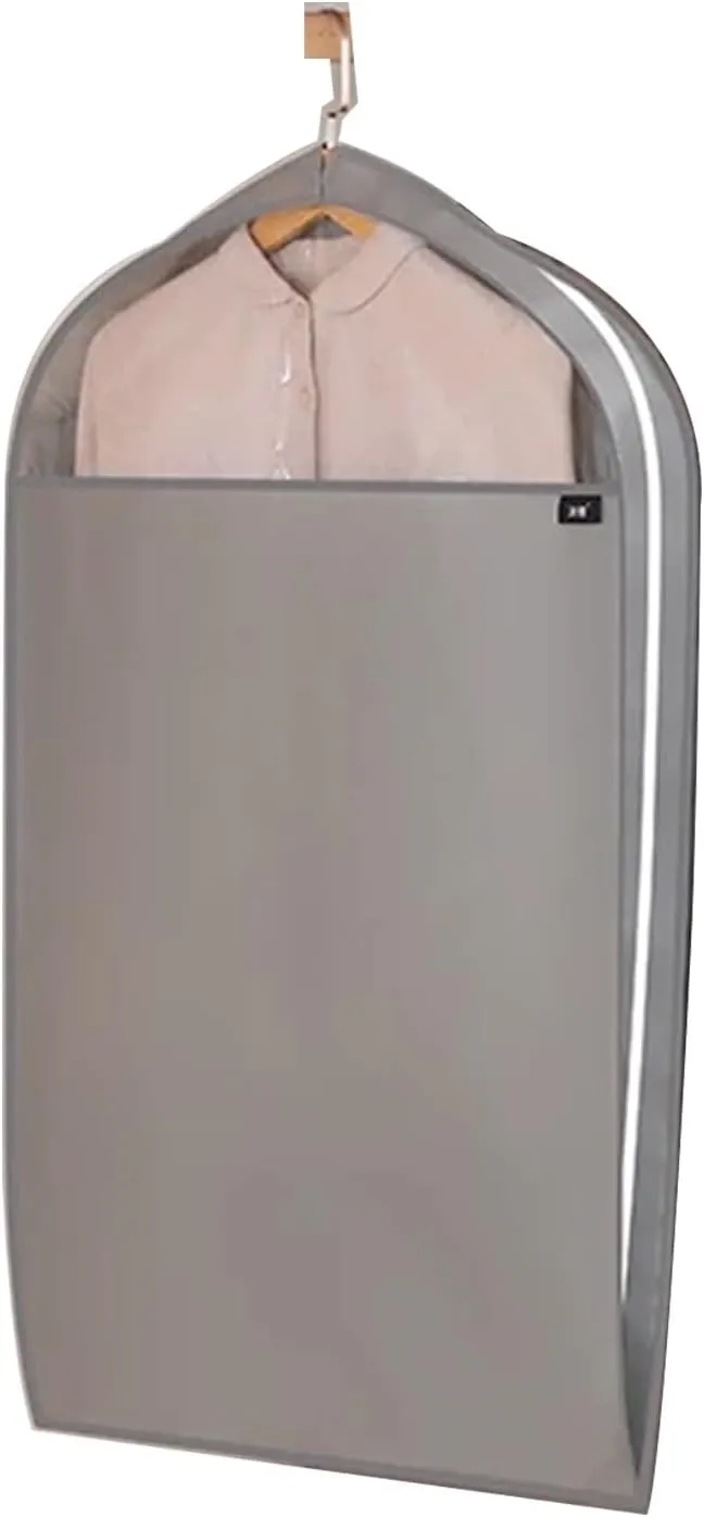 Clothes Cover, Garment Covers, Non-woven Material, Transparent Window, Suitable for Suits, Coats, Jackets, Dresses(60x110x10cm x43x4in)