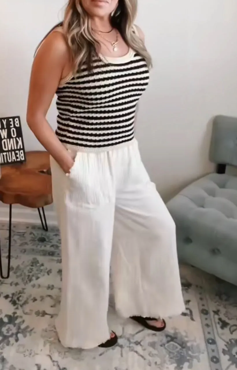 Coastal Cotton Gauze Pants