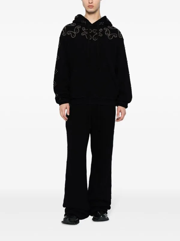 COUT DE LA LIBERTE Nate-Fleece Sherpa Hoodie-Paisley Stud&Stone Black