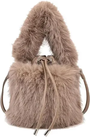 Fluffy Tote Bag Women's Bucket Bags Sweet Soft Plush Ladies Shoulder Bag Simple Winter Female Handbags Winter Fuzzy Purses Fluffy Tote Bag Women's Bucket Bags Sweet Soft Plush Ladies Shoulder Bag Simple Winter Female Handbags Winter Fuzzy Purses