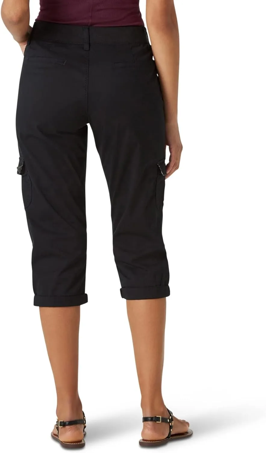 Lee Women's Relaxed Fit Austyn Knit Waist Cargo Capri Pant