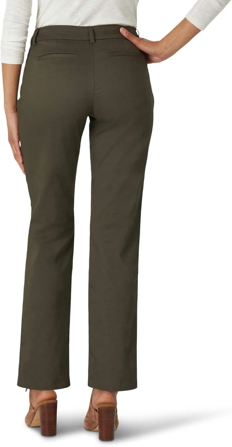Lee Women's Wrinkle Free Relaxed Fit Straight Leg Pant