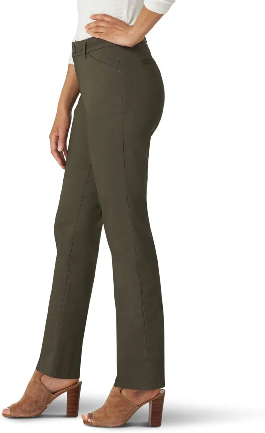 Lee Women's Wrinkle Free Relaxed Fit Straight Leg Pant
