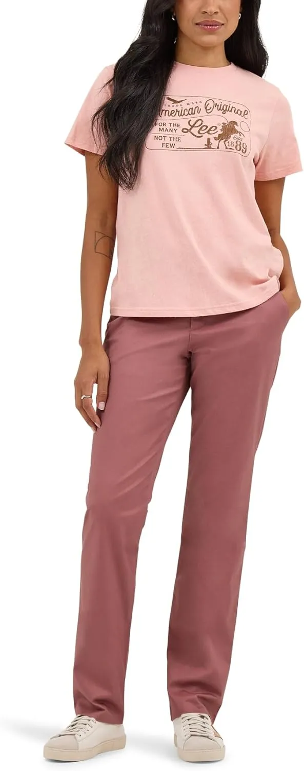 Lee Women's Wrinkle Free Relaxed Fit Straight Leg Pant