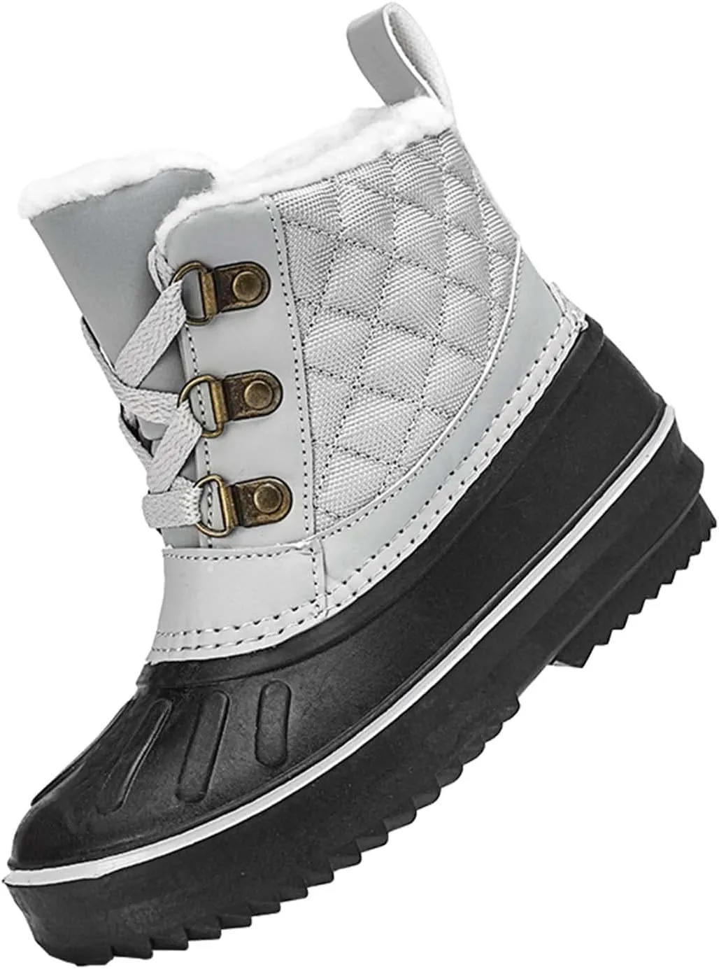 Meidiastra Kids Winter Snow Boots Waterproof Non Slip Rain Duck Boots Outdoor Warm Ankle Boots Cold weather Boots for Boys Girls