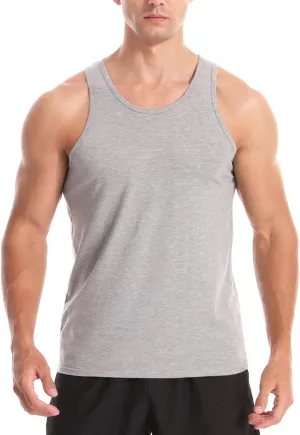 Men's Stringer Tank Tops Cotton Vest Sleeveless Gym Workout Bodybuilding Fitness Muscle T Shirts