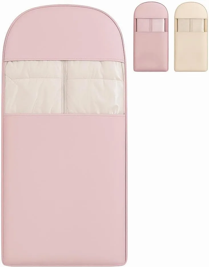 Otherwise Garment Bag, Space Saving Hanging Organizer with Self-Compression Zipper, Dust-Proof Storage for Down Coats, Parkas, Jackets, Sweaters, Suits, Seasonal Clothes (Pink XL)