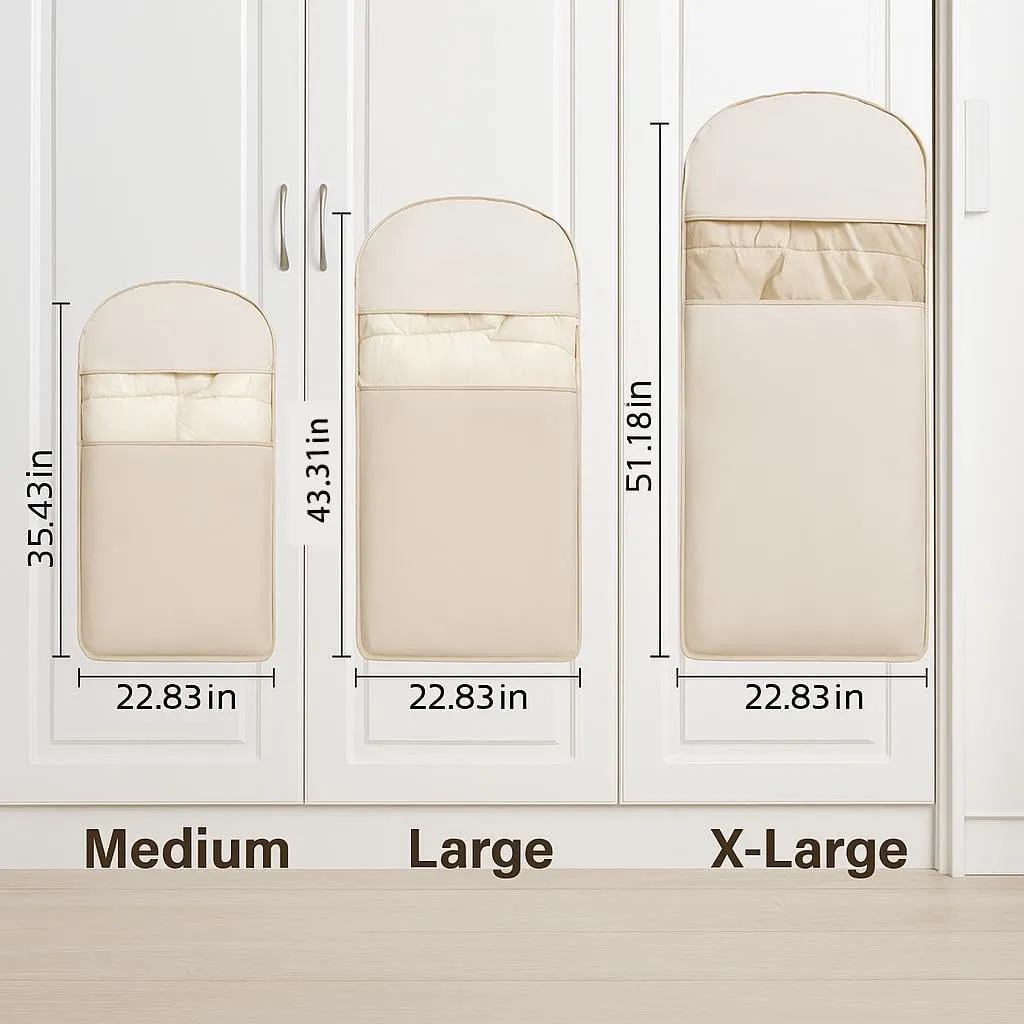 Otherwise Garment Bag, Space Saving Hanging Organizer with Self-Compression Zipper, Dust-Proof Storage for Down Coats, Parkas, Jackets, Sweaters, Suits, Seasonal Clothes (Pink XL)