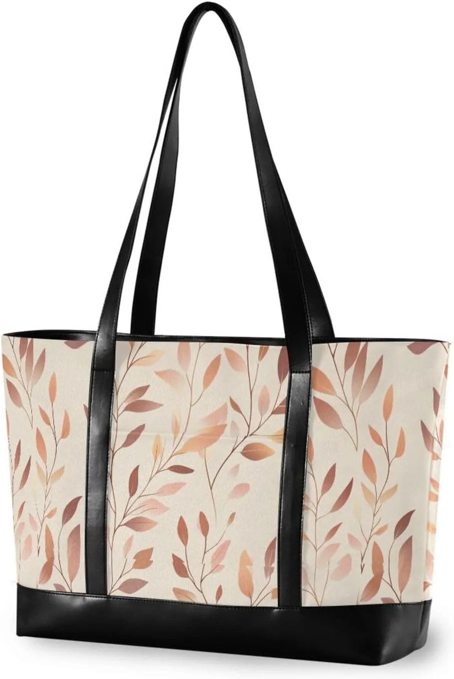 Peach Leaves Rose Gold professional handbags with zipper structured tote for travel with women work bolso de trabajo para mujer