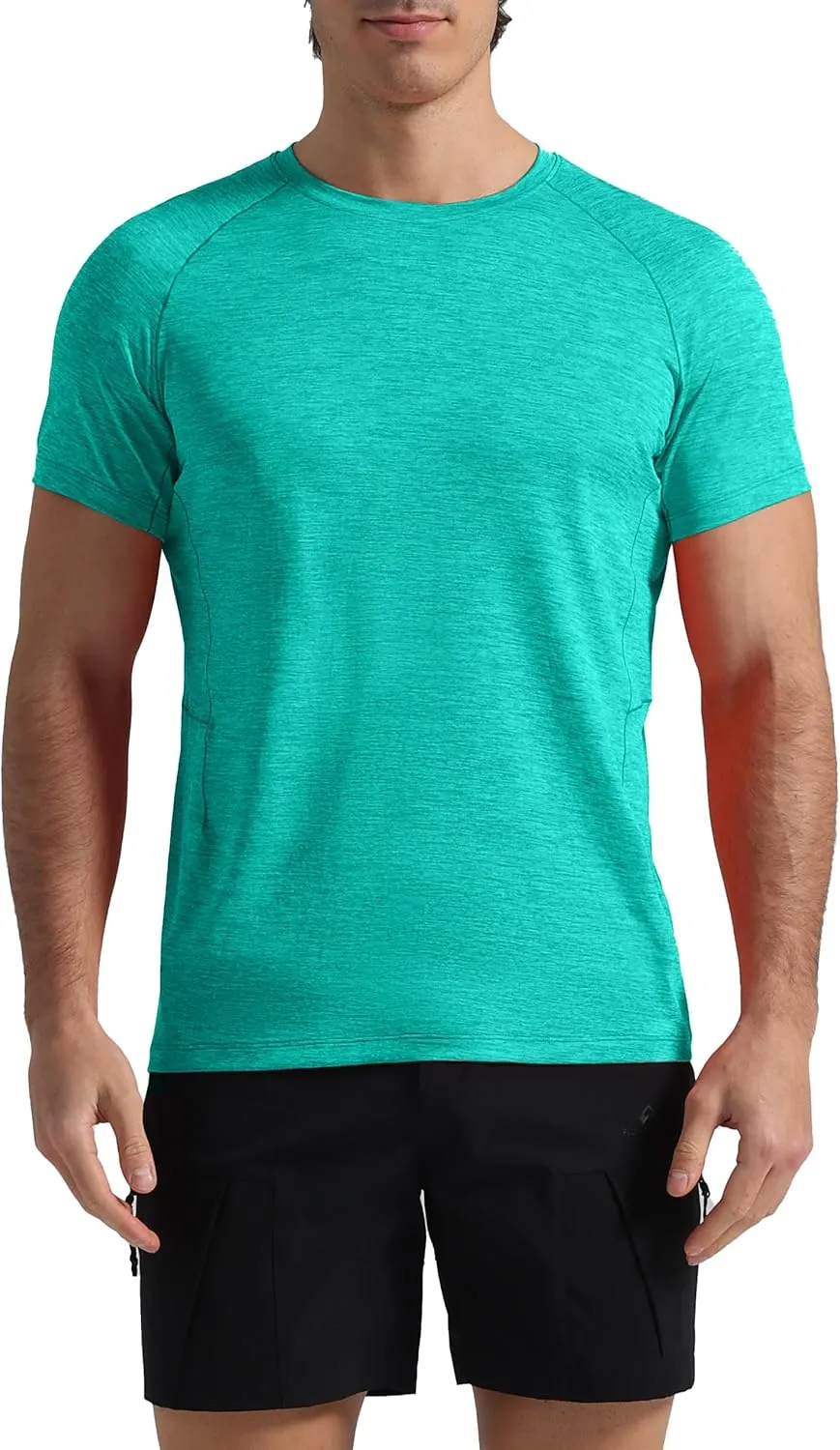 Pioneer Camp Mens Moisture Wicking Running Workout Shirt Performance Athletic T-Shirts UPF 50  Short Sleeve Active Gym Tops
