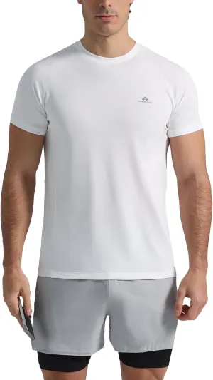 Pioneer Camp Mens Moisture Wicking Running Workout Shirt Performance Athletic T-Shirts UPF 50  Short Sleeve Active Gym Tops