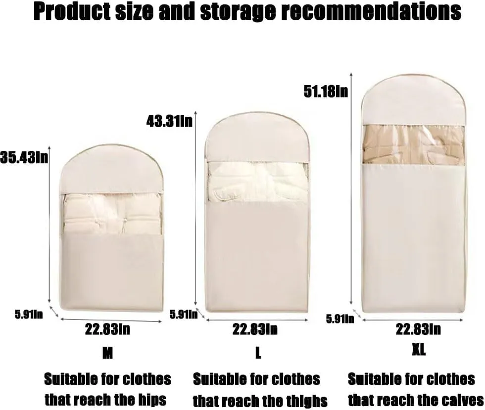 Space Saving Hanging Garment Bag with Self Compression Zipper,Space Saver Closet Organizers, Protects Clothes from Wrinkles (Pink, M)
