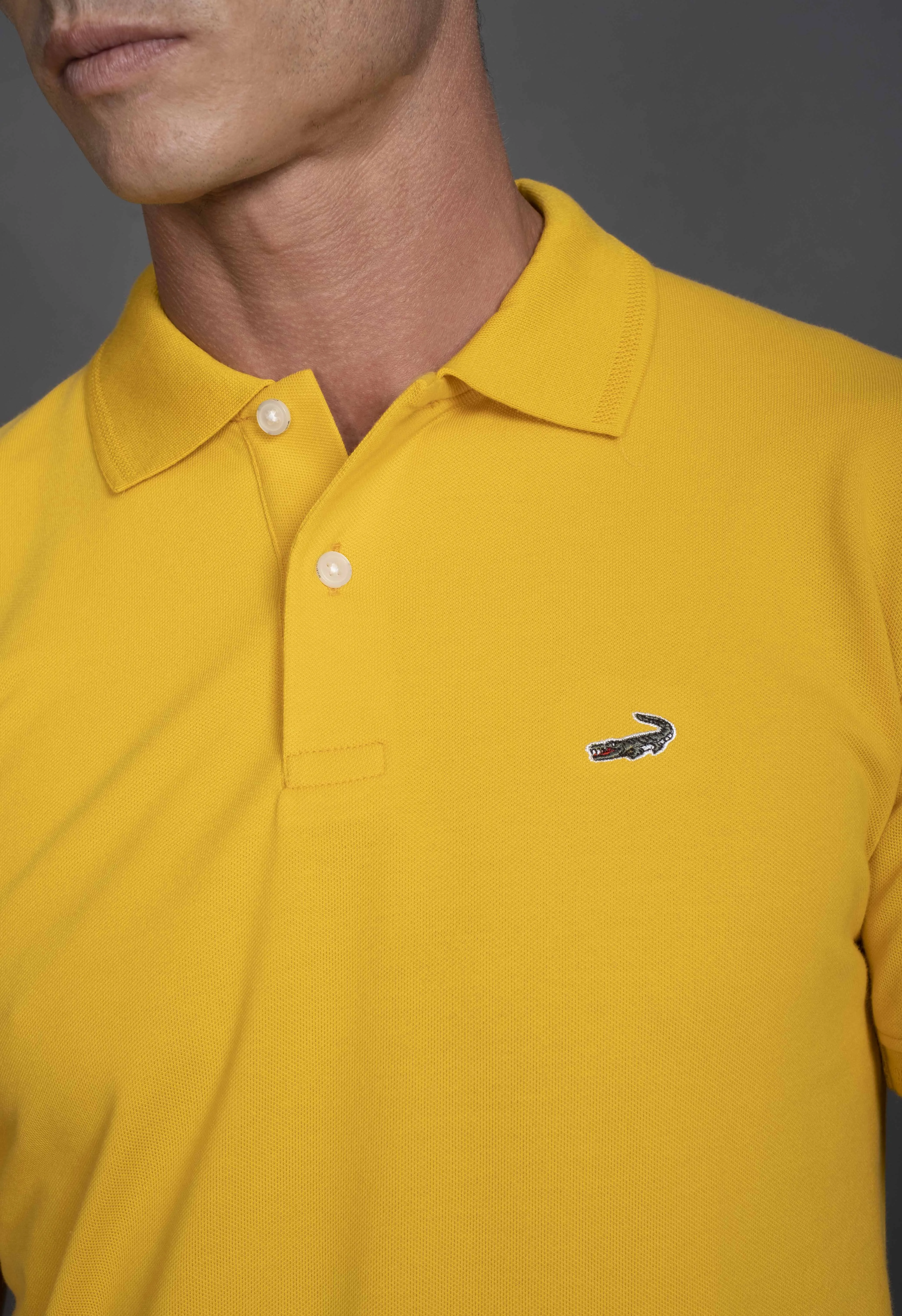 Supima Polo-Lemon Chrome-Slim Fit