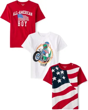 The Children's Place Boys' All Holidays Short Sleeve Graphic T-Shirts,multipacks