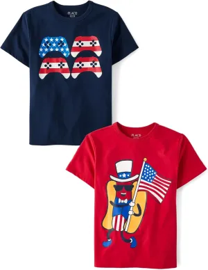 The Children's Place Boys' All Holidays Short Sleeve Graphic T-Shirts,multipacks
