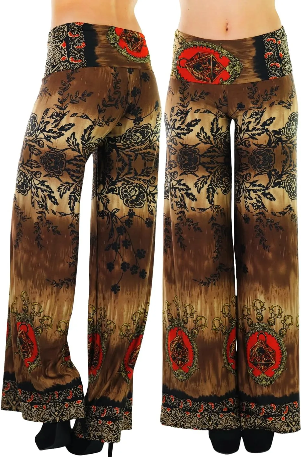 ToBeInStyle Women's Assorted Print Relaxed Harem & Palazzo Pants