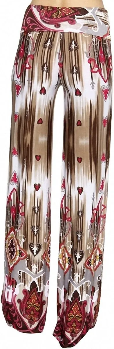 ToBeInStyle Women's Assorted Print Relaxed Harem & Palazzo Pants