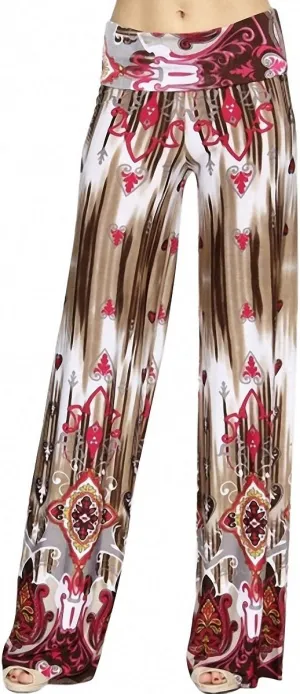 ToBeInStyle Women's Assorted Print Relaxed Harem & Palazzo Pants