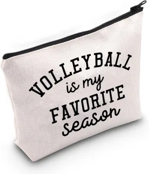 TOBGBE Volleyball Lover Gift - Makeup Bag for Seasonal Fans