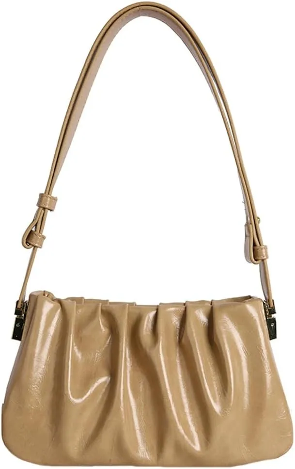 Vegan Leather Crossbody Purses for Women Small Chic Pleated Cloud Shoulder Tote Bag Satchel Handbags 2025