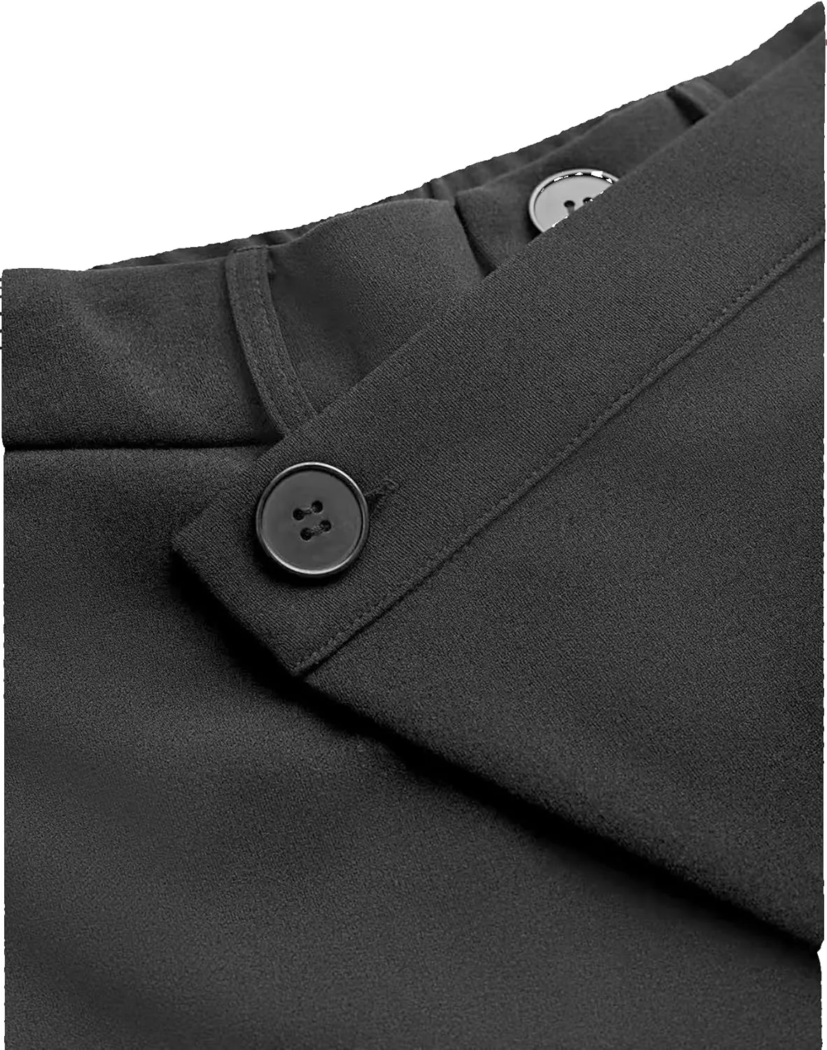 Women's Pants High Waisted Straight Pants Irregular Patchwork Casual Black Solid Simple Commuter Suit Pants