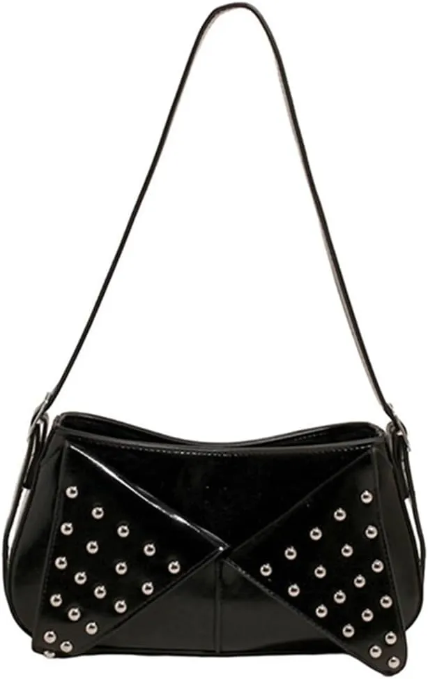 Womens Punk Studded Shoulder Bag Small Y2k Vegan Leather Crossbody Purse Vintage Gothic Chic Handbag Satchels