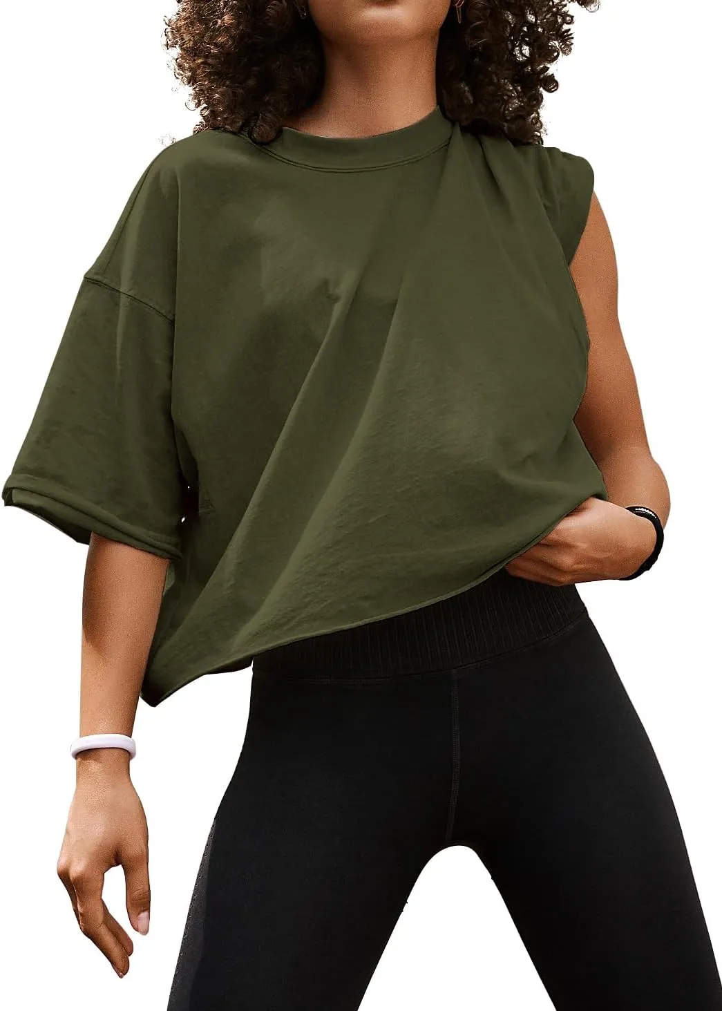 Women's Summer Short Sleeve Crop Tops Casual Basic Cotton Athletic Yoga Running T-Shirts